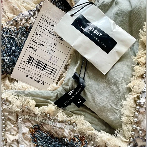 Birger et Mikkelson Night Heavily Beaded Shell sz 42 - Picture 6 of 9